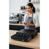 2x Gaveta de Dinheiro Preta Automática 40cm