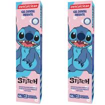 2X Gel Dental Infantil Stitch Sabor Morango 50G -Dentalclean