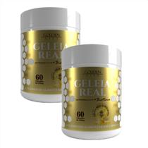 2x Geleia Real com Biotina- Vitaminas A ,C, E- 60 Cápsulas