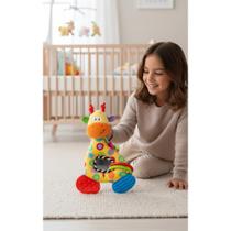 2x Girafa Bebê: Mordedor, Chocalho e Naninha Macia