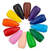 2X Giz De Cera De Plástico Buba Infantil 12 Cores Durável