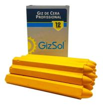 2X Giz Para Marcar Pneu 110X12Mm Cx C/12 Amarelo Gizsol