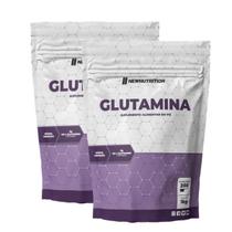 2x Glutamina em Pó 100% L-glutamina New Nutrition 1kg