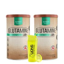 2x Glutamine 500g L-glutamina Pura Isoada Vegana - Nutrify + Coqueteleira Cor Sortida 700 ml