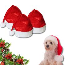 2x Gorro Touca Natal Noel Cetim Luxo Papai Mamãe Natalino