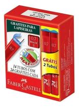 2X Grafite 0.7 B 24 Unidades Caixa Com 12 Tubos Faber Cas