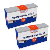 2x Grampo P/ Grampeador 26/6 Galvanizado C/ 5000 Unidades