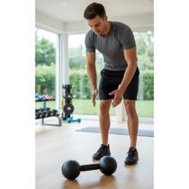 2x Halter 5kg Preto: Treino Completo e Seguro
