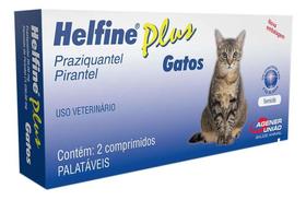 2X Helfine Plus Para Gatos Vermífugo Agener - 2 Comprimidos