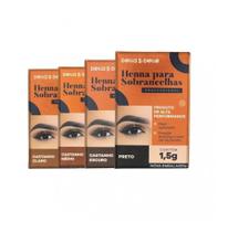2X Henna Para Sobrancelha Della E Delle Profissional 1,5G Re