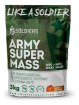 2X Hipercalórico Army Super Mass - 3Kg - Sabor Cookies - Sol