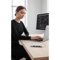 2x Hub USB-C 4 Portas 3.0 Alumínio 5 Gbps Expansão Rápida 2x Hub USB-C 4 Portas 3.0 Alumínio 5 Gbps Expansão Rápida