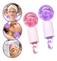 2X Ice Globe Cristal Da Beleza Massageador Profissional Faci