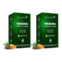 2x Immune Essential Guard Puravida, Zinco Vit. C Própolis 60cps Sem Sabor