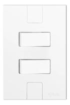 2X Interruptor Duplo Apagador Pluzie Modular - 2 Teclas Simp