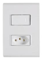 2X Interuptor Liz 1 Simples + Tomada 20A Tramontina 2X Interuptor Liz 1 Simples + Tomada 20A Tramontina