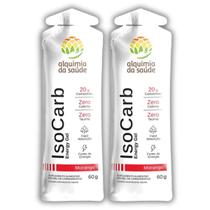 2x IsoCarb Energy Gel Alquimia da Saúde Morango 15 Unidades 60g -