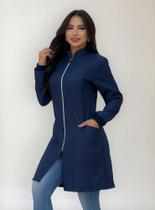 2X Jaleco Feminino Manga Longa Acinturado Uniforme De Clínic