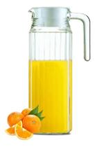 2X Jarra De Suco Agua Vidro Grosso Com Tampa 1 Litro