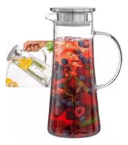 2X Jarra Em Vidro Borossilicato 1,5L Resistente Com Tampa In 2X Jarra Em Vidro Borossilicato 1,5L Resistente Com Tampa In