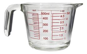 2X Jarra Medidora 500Ml Copo Medidas Vidro Temperado Alça Bi 2X Jarra Medidora 500Ml Copo Medidas Vidro Temperado Alça Bi