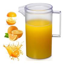 2X Jarra Transparente Suco Água Acrílico Com Tampa