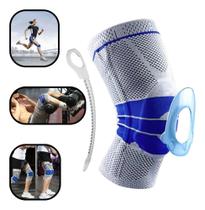 2X Joelheira 3D Ortopedica Tensor Compressão Silicone Patela