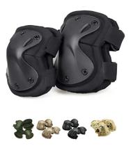 2X Joelheira E Cotoveleira Tática Esportiva Airsoft Paintbal 2X Joelheira E Cotoveleira Tática Esportiva Airsoft Paintbal