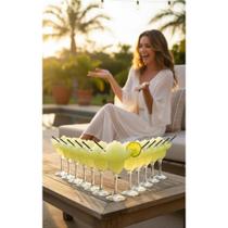 2x Jogo 12 Taças Margarita 300ml Vidro Drink Elegante 2x Jogo 12 Taças Margarita 300ml Vidro Drink Elegante