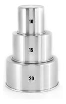 2X Jogo 3 Forma Assadeira Bolo Redonda Alta 10-15-20Cm 2X Jogo 3 Forma Assadeira Bolo Redonda Alta 10-15-20Cm