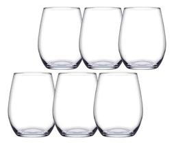 2X Jogo 6 Copos De Vidro 440Ml Drinks Suco Amber Cor Transpa