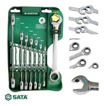 2X Jogo Chave Combinada Catraca Speedy 8 Peças Sata By Belze