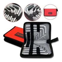 2X Jogo Chave Torx E Allen Hexagonal Curtas 18 Peças
