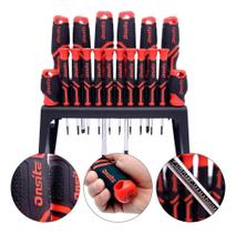 2X Jogo Chaves Fenda/Phillips/Torx Cromo Vanádio 18 Pçs Onsi 2X Jogo Chaves Fenda/Phillips/Torx Cromo Vanádio 18 Pçs Onsi