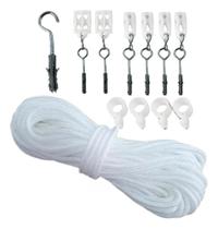 2X Jogo Completo Para Instalação De Varal De Teto Resistente 2X Jogo Completo Para Instalação De Varal De Teto Resistente