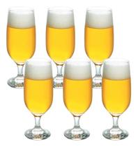 2X Jogo Copo Tacas Cerveja Vidro 300Ml - Kit 6 Peças Nadir