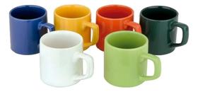 2X Jogo De Canecas Café Colors 85 Ml 6 Class Home