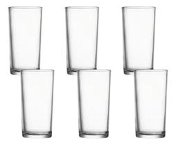 2X Jogo De Copos De Vidro 225Ml 6 Peças Napoli Cor Transpa