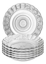 2X Jogo De Pratos Fundos Egípcio 6 Estrela Transparente