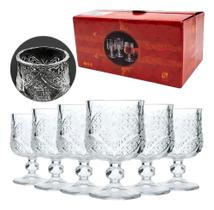 2X Jogo De Taca De Vidro Para Licor Com 6 Peças 50Ml Cor Tra 2X Jogo De Taca De Vidro Para Licor Com 6 Peças 50Ml Cor Tra