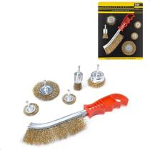 2X Jogo Escovas De Aço 6 Pçs Para Furadeira Retifica Eda 8Zj 2X Jogo Escovas De Aço 6 Pçs Para Furadeira Retifica Eda 8Zj