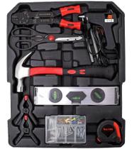 2X Jogo Ferramentas Manuais 186 Peças Cromo Cabos Emborracha