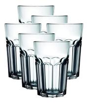 2X Jogo Kit 6 Copos Vidro Grosso 400Ml Água Suco Drink Pre