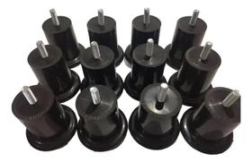 2X Jogo Pé Cama Box Baú Queen Ou King 12 Pcs 6 Cm Pu Fixo