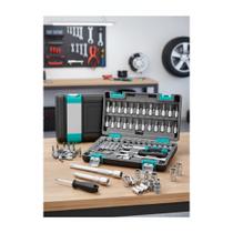 2x Jogo Soquete 57 Pçs Encaixe 1/4 Profissional 2x Jogo Soquete 57 Pçs Encaixe 1/4 Profissional