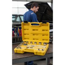 2x Jogo Soquetes Estriados 1/2" 17pçs C/ Catraca - Profissio 2x Jogo Soquetes Estriados 1/2" 17pçs C/ Catraca - Profissio