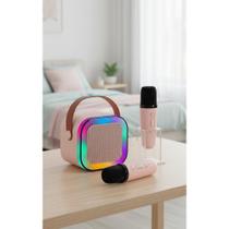 2x Karaokê Infantil 2 Microfones Bluetooth Muda Voz Rosa 2x Karaokê Infantil 2 Microfones Bluetooth Muda Voz Rosa