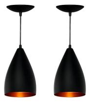 2X Kit 02 Pendentes De Teto Vegas Luminária Lustre Alumínio 2X Kit 02 Pendentes De Teto Vegas Luminária Lustre Alumínio