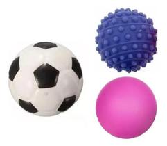 2X Kit 03 Bolinhas De Mão Para Fisioterapia Cravo, Lisa E Ma