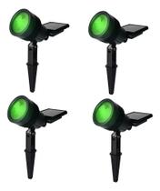 2X Kit 04 Luminária Solar Espeto Para Jardim 10 Lumens Ecofo